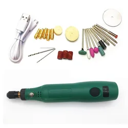 Mini perceuse électrique stylo à découper, vitesse Variable, chargement USB, perceuse sans fil, Kit d'outils rotatifs, stylo graveur pour meulage et polissage 