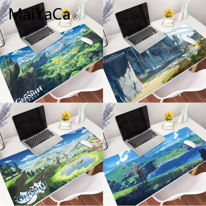 

MaiYaCa Genshin Impact Mountain gamer play mats Mousepad Gaming Mouse Pad gamer Large Deak Mat 800x300mm for overwatch/cs go