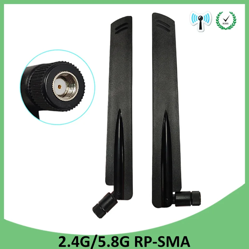 

2pcs 2.4GHz 5GHz 5.8Ghz Antenna 8dBi RP-SMA Connector Dual Band 2.4G 5G 5.8G wifi Antena aerial SMA female wireless router