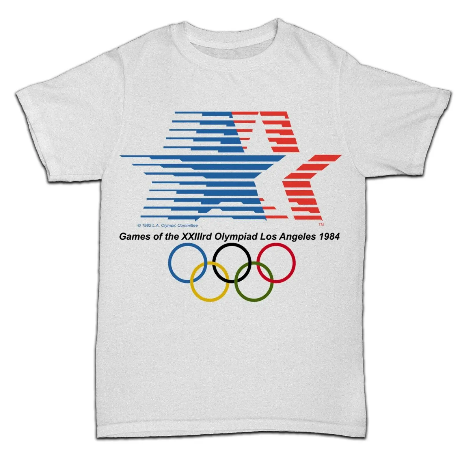 

LOS ANGELES olypic GAMES RETRO SPORTS EVENT T SHIRT 1984 MENS RUNNING