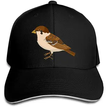 

Men & Women Cartoon Brown Bird Sparrow Golf Hat Baseball Cap