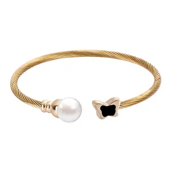 

A195 Stainless steel bracelet Female Bangle Temperament Jewelry Ladies Gift Antique Design Women Bangle Elegant Charms