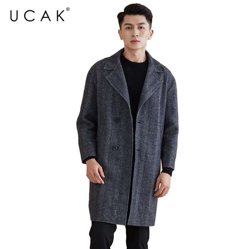 UCAK Brand Wool Coat 2019 New Arrival Winter Coat Men Fashion Long Jacket Men Thick Warm Coats Manteau trench Overcoat Top U8002 UCAK Brand Wool Coat 2019 New Arrival Winter Coat Men Fashion Long Jacket Men Thick Warm Coats Manteau trench Overcoat Top U8002