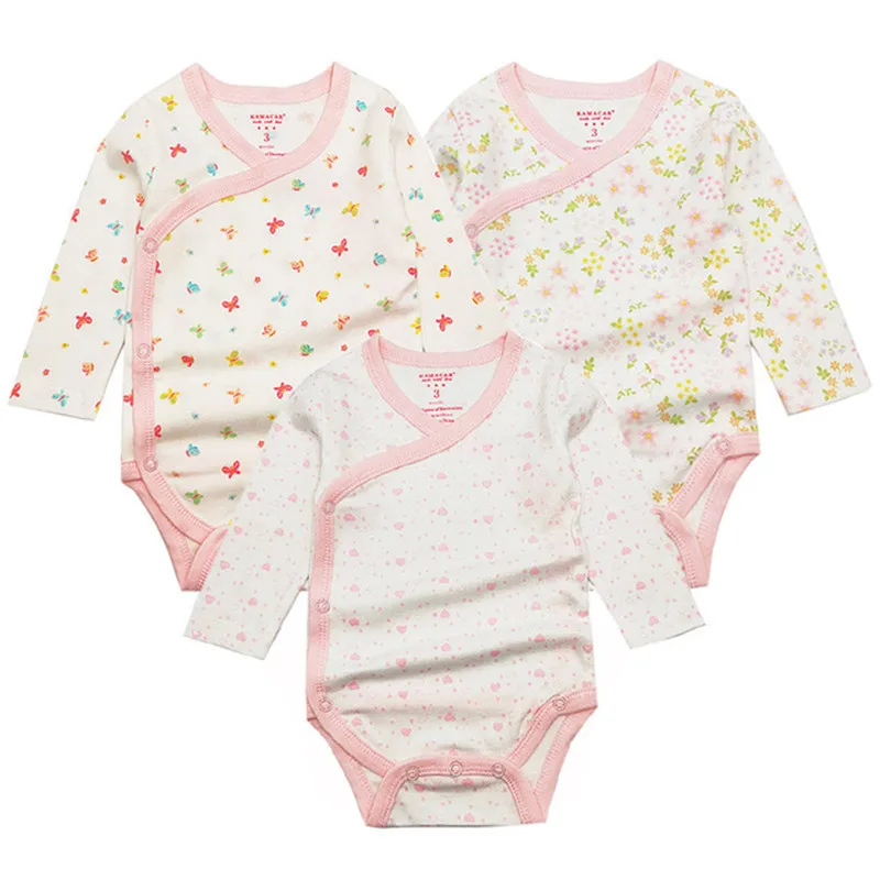 3PCS/lot baby bodysuit newborn boys girls baby clothing set infant jumpsuits cotton baby clothes cartoon long sleeves overalls
