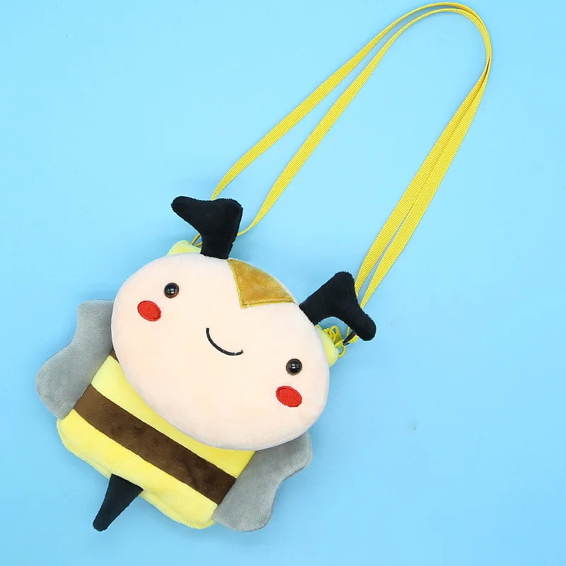 Bee Детская плюшевая мягкая сумка игрушка Caroon животное сумка в виде льва Детская плюшевая игрушка Регулируемая Веревка сумка для детей - Цвет: Bee