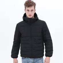 Брендовая осенне-зимняя куртка-пуховик для мужчин, тонкая короткая парка с капюшоном, мужские теплые пальто и куртки на молнии, ветрозащитная мужская одежда