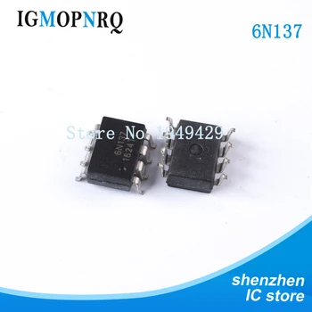 

100PCS 6N137S SOP8 6N137 High speed optocoupler High Speed 10MBd LogicGate Output New Original