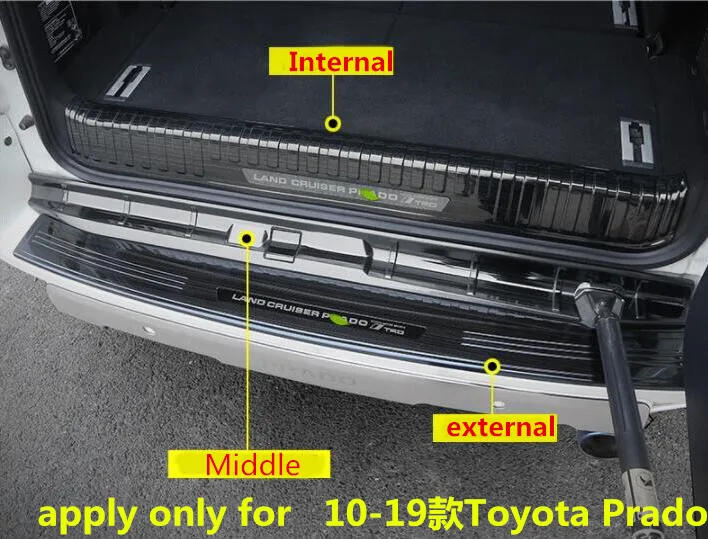 Применяется только для 10-19 Toyota Prado задняя защита Prado из нержавеющей стали багажник Добро пожаловать педаль порога