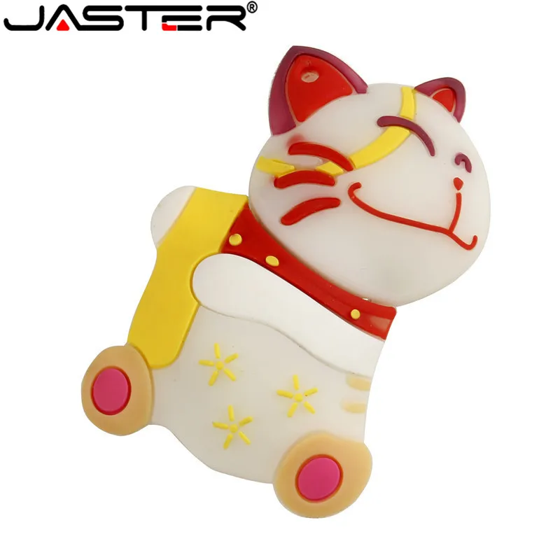 JASTER Lucky smile cat модель флеш-накопитель 4 ГБ 8 ГБ 16 ГБ 32 ГБ 64 ГБ USB флеш-накопитель карта памяти USB 2,0