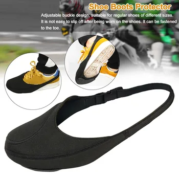 

Adjustable Buckle Design Wear Resistant Anti Slip Motorcycle Universal Gear Shifter Shoe Boots Protector Black Neoprene Portable