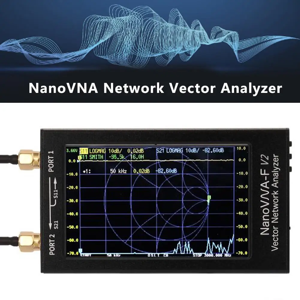 50-kHz-3-GHz-Antennenanalysator 2,8-Zoll-Bildschirm mit Shell Network Alloy-Analysewerkzeug Spektrumanalysatoren SAA2 NanoVNA V2 50-kHz-3-GHz-Antennenanalysator 2,8-Zoll-Bildschirm mit Shell Network Alloy-Analysewerkzeug Spektrumanalysatoren SAA2 NanoVNA V2