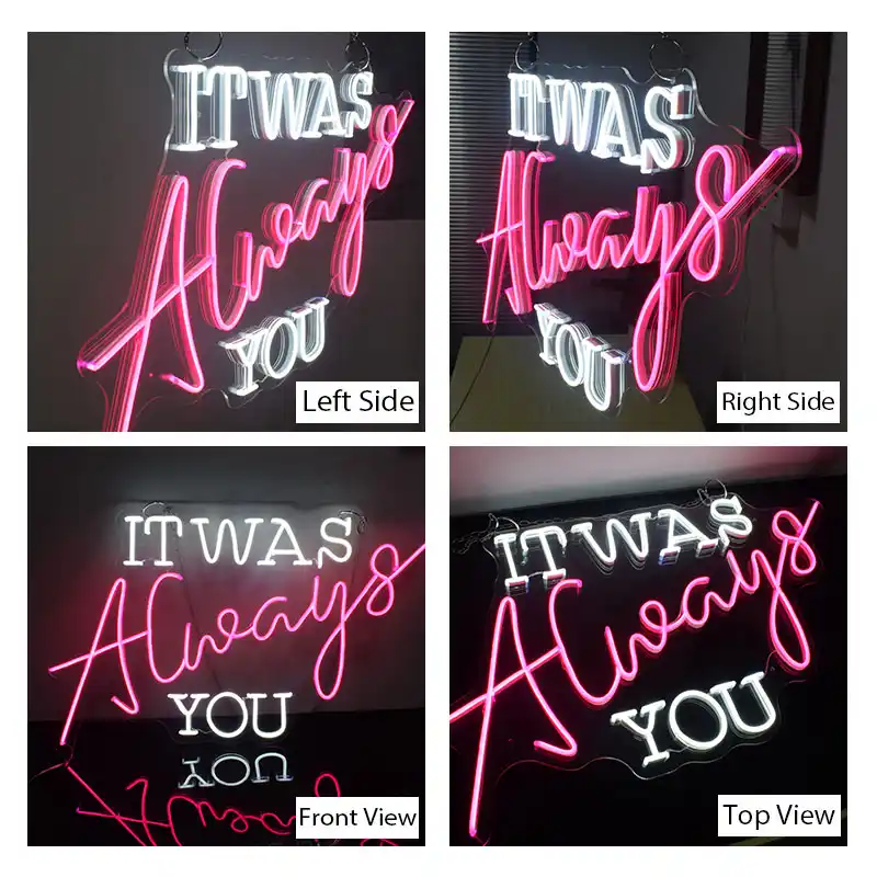 Hdjsign Custom Led Neon Sign It Was Always You For Room Waterproof Outdoor Wall Acrylic Flex Itall Decor Creative Neon Bulbs Tubes Aliexpress