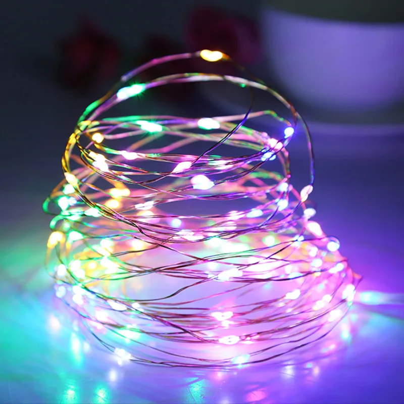 LED Strip String Lights Wire Holiday Light Christmas Wedding Decor 1m 2m 3meters,4m 5m 6m10m USB Fairy Lamp