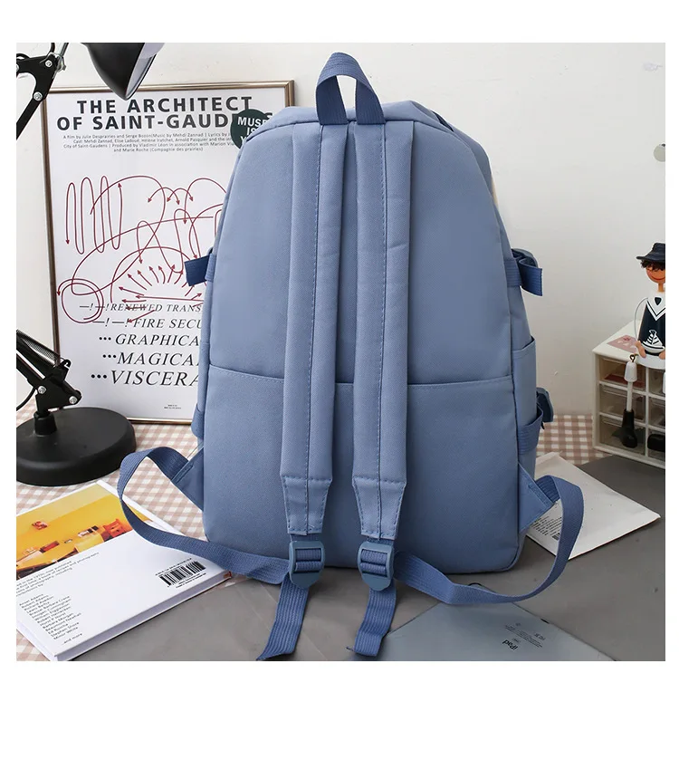 Kawaii Korea Canvas Harajuku Backpack Set (5pcs)