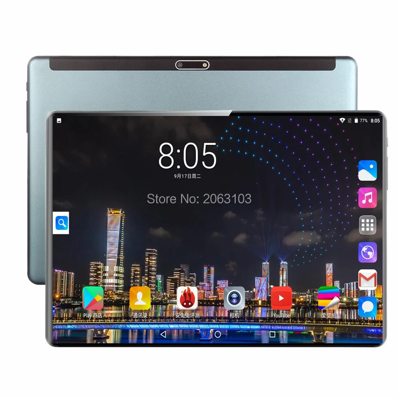 

Unlock 3G/4G FDD LTE Tablet 10 inch Octa Core Android 9.0 Dual Camera 8MP SIM GPS Bluetooth 8GB RAM 128GB ROM tablet 10.1