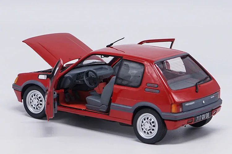1:18 1991 GTI PEUGEOT 205 модель автомобиля литья под давлением из красного сплава для взрослых подарки на день рождения Коллекция игрушек оригинальная коробка