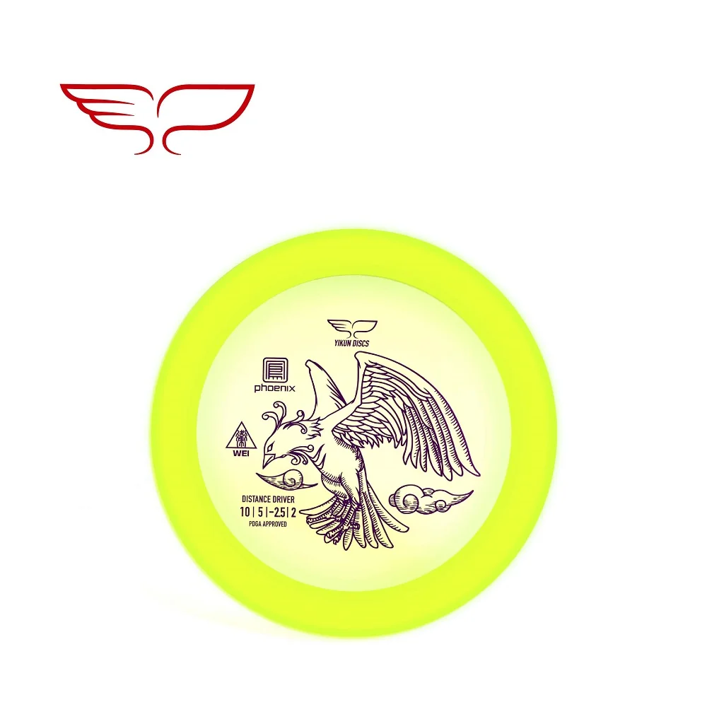 YINKUN диски PDGA одобренный диск Гольф диск драйвер WEI - Цвет: Phoenix-Line  Yellow