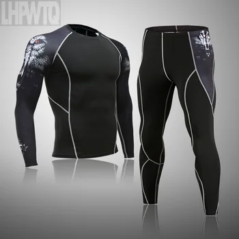 

new mens thermal underwear set MMA tactics leggings Clothes compress fitness long johns Men Winter Sports Compression Brands Men