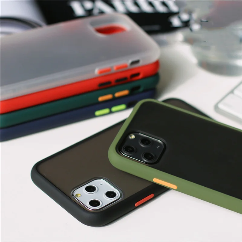 Luxury Color Frame Matte Hard PC Phone Case For iPhone X XR XS Max Protective Cover 11 pro max 6 6S 7 8 Plus Cases |