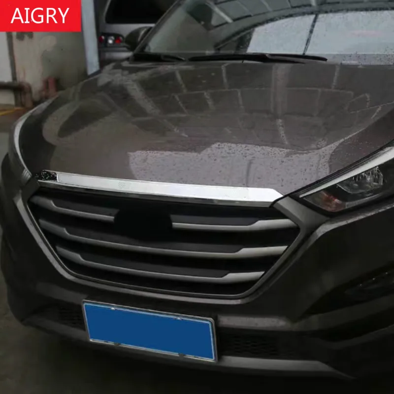 Для Hyundai Tucson TL 2015 2016 2017 хромированный передний капот гриль Накладка для губ