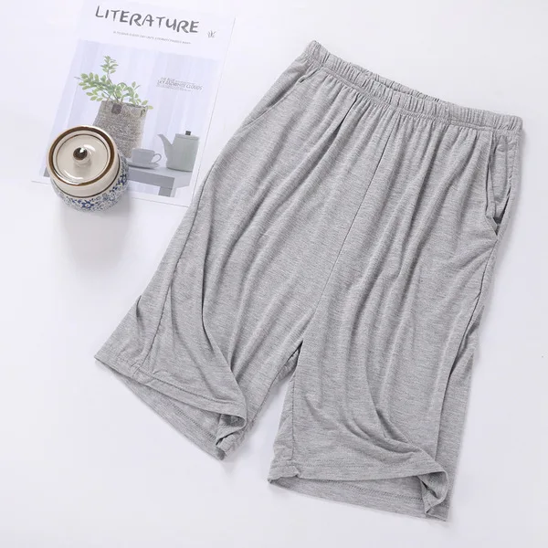 Large Size Summer Modal Mens Sleep Pants Casual Drawstring Short Pants Male Sleeping Shorts Loose Comfortable Men Sleep Bottoms mens pajama shorts set Men's Sleep & Lounge