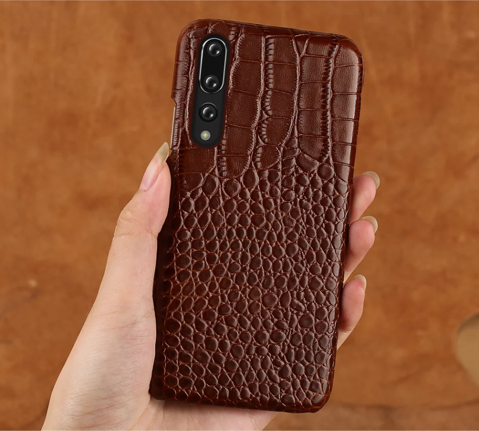 Новый чехол из натуральной кожи крокодила для мобильного телефона huawei mate 9 10 20 P9 p10