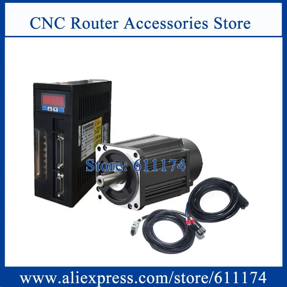 130ST-M10010 серводвигатель переменного тока 1KW 10N.M 100kgf. cm 1000rpm и драйвер с 3-метровым