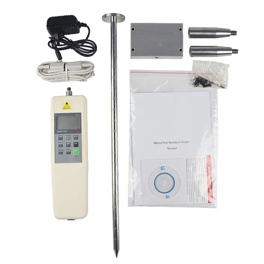 

Digital Soil Hardness Tester Gauge Soil Compaction Instrument With Measurement Depth 0~450mm Maximum Load 50 kg Two Units kg N