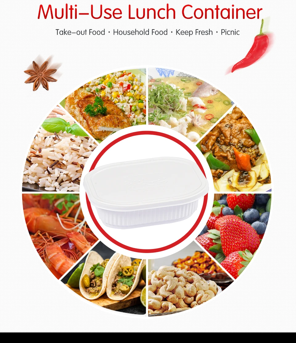 Одноразовый пластиковый Ланч-контейнер Bento