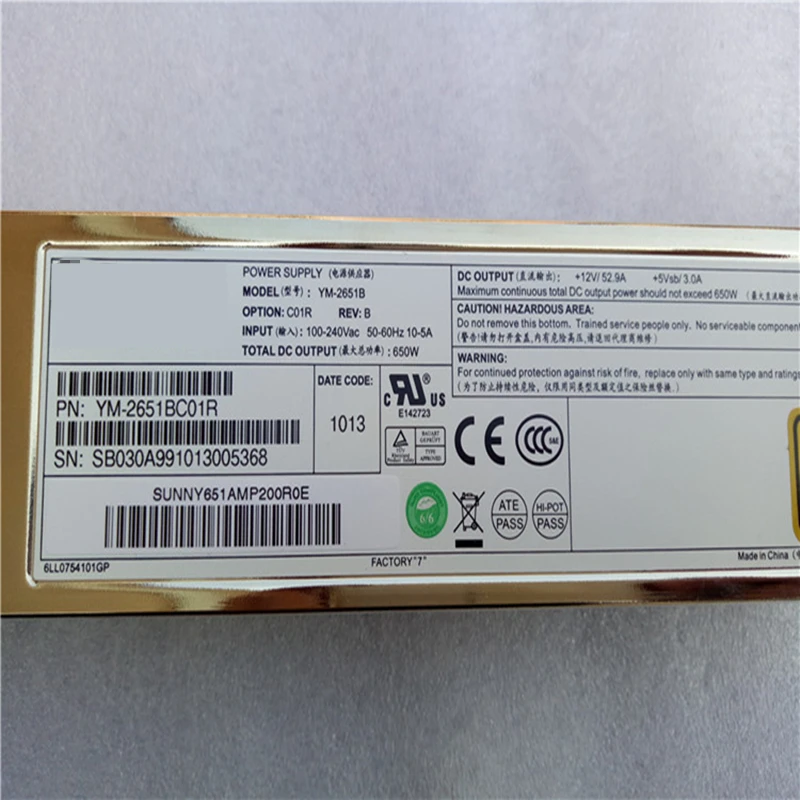 PSU Asli Baru untuk Dell PowerEdge C1100 C200M1 C210M1 650W ...