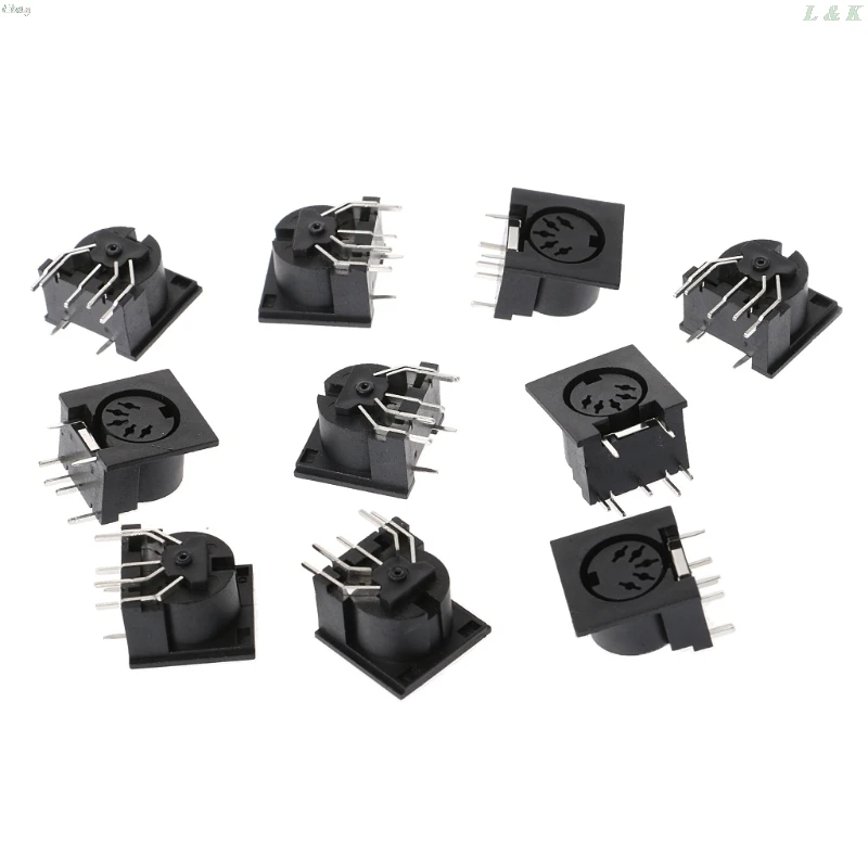 10 шт./партия гнездовой разъем для монтажа на печатной плате DIN 5-Pin Jack DS-5-01 MIDI |