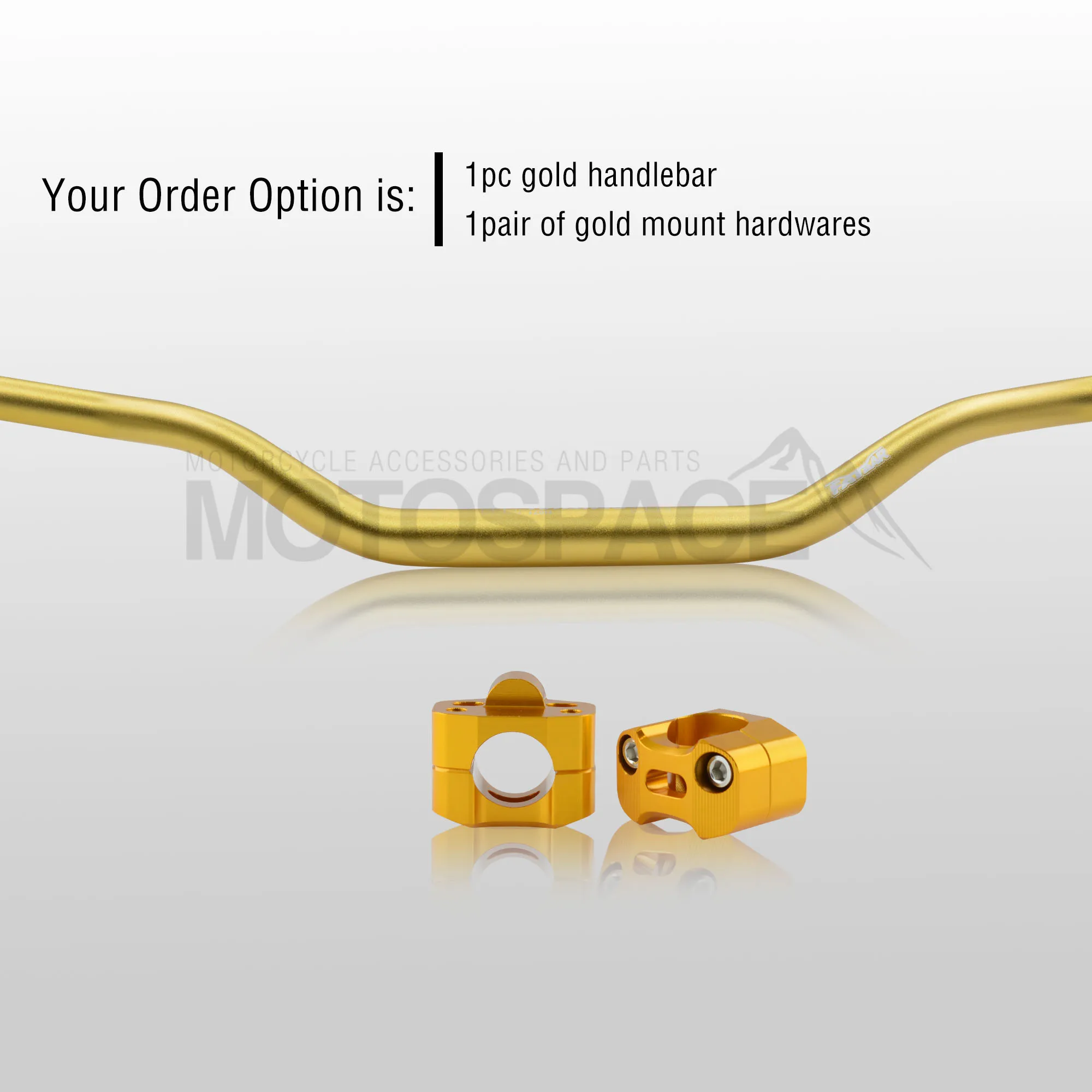 Gold Combo2 Руль для Pro Taper Pack Bar 1-1/" Renthal Fatbar Колодки Ручки Pit Pro Racing Dirt Pit Bike мотоцикл с адаптер cnc - Цвет: Gold Combo2