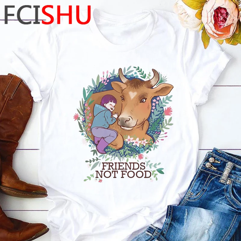 Футболка женская графическая в стиле Харадзюку маленькая Модная рубашка