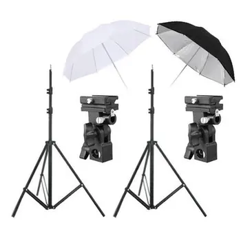 

Fotografie Studio Flash Speedlite Regenschirm Beleuchtung Light Stand Halterung + 2 B Set
