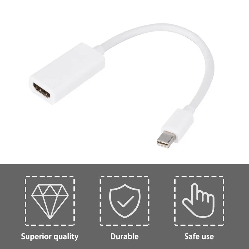 gfjfghfjfh Portable Audio Multimedia Mini Display Ports MINI DP to HDMI Adapter Short Cable Cord For MacBook Pro For iMac Air 