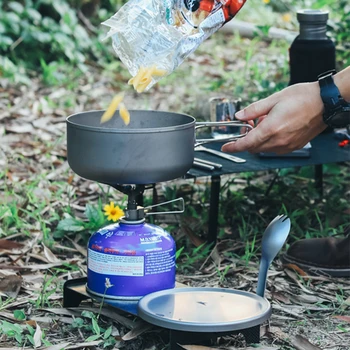 

Portable Folding Titanium Bowl With Cover Outdoor Camping Cooking Pot Cookware Travel Hiking Tableware Lunch Box 1000ml Ti5328