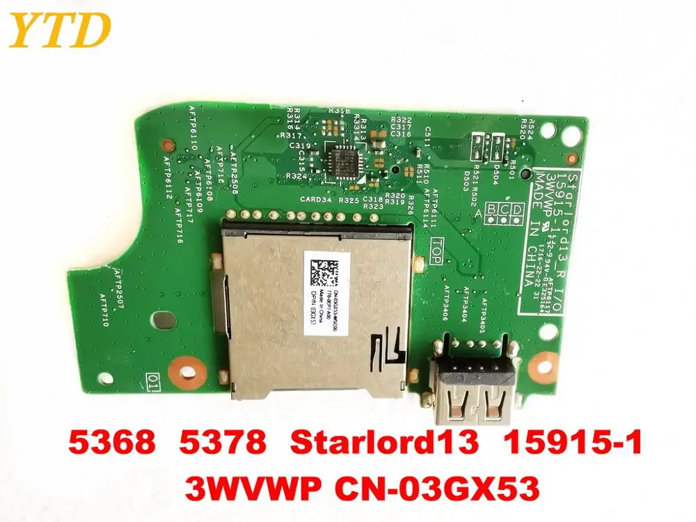 Для Dell 5368 5378 USB доска 5368 5378 Starlord13 15915-1 3WVWP CN-03GX53 испытанное хорошее
