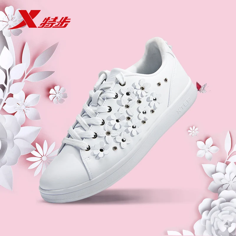 Xtep/женские шикарные Повседневные кроссовки с цветочным принтом женская обувь