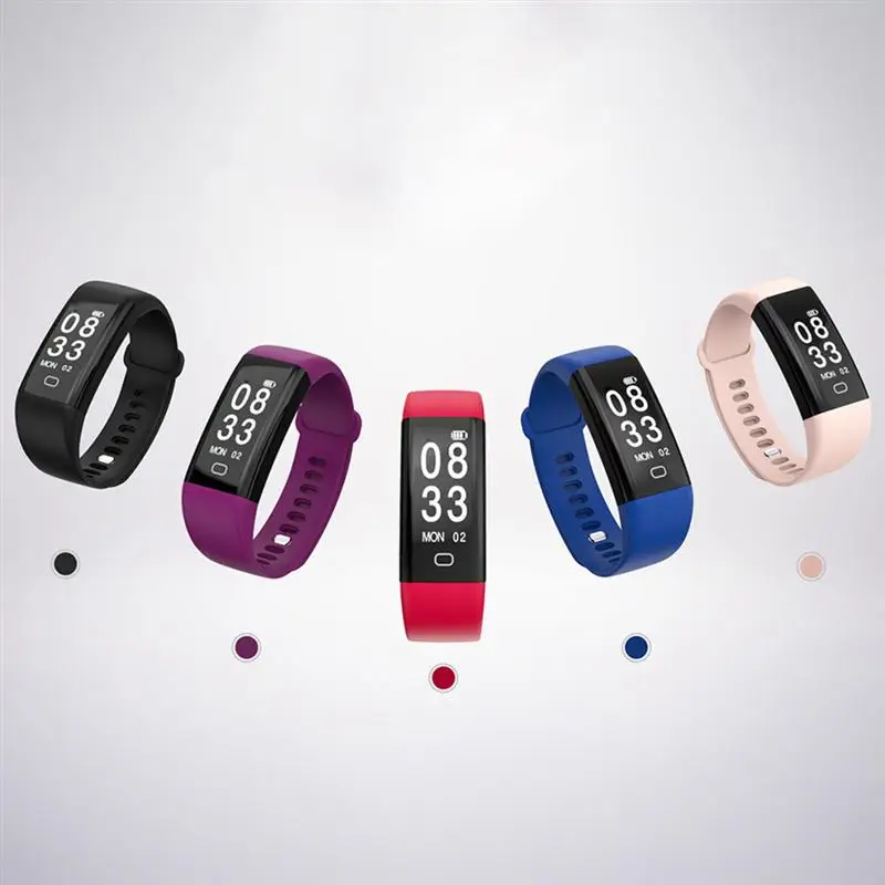 Smart Bracelet Watch Call Reminding Heart Rate Monitor Waterproof Sports Watch (Blue)