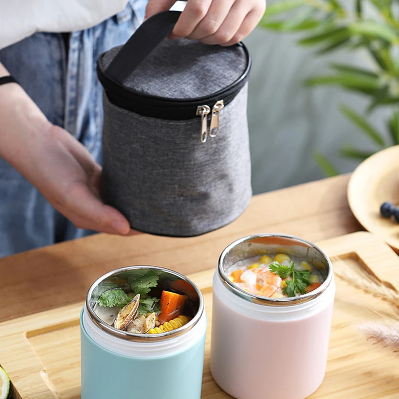 430ML Stainless Steel Insulated Lunch Box Bento Food Soup Storage Container