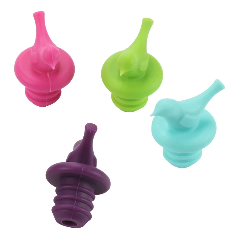 3PCS Random KitchenAce 3 шт Силиконовая пробка в форме милой птички для бутылки вина Пробка для бутылки вина герметичная пробка для хранения свежих заглушек гаджеты - Цвет: 3PCS Random