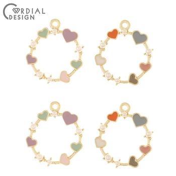 

Cordial Design 50Pcs 22*25MM Jewelry Accessories/Hand Made/Imitation Pearl/Paint Effect/Loop Shape/DIY Charms/Earring Findings