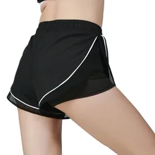 Поддельные шорты для йоги из двух частей, женские шорты с высокой талией для фитнеса, фитнеса, спортзала, дышащие спортивные шорты для тренировок, бега, эластичные спортивные шорты