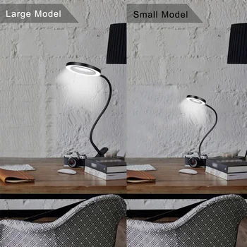 

3X LED Magnifier Flexible Arm Reading Welding Table Clamp Magnifying Glass Desk Lighting Rework Illumination Tool