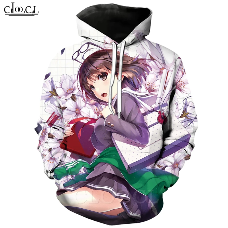 Японское аниме Saenai Heroine No Sodatekata толстовки для мужчин и женщин 3D принт кофта для бега Повседневная Уличная одежда пуловеры B386 - Цвет: Hoodies 12
