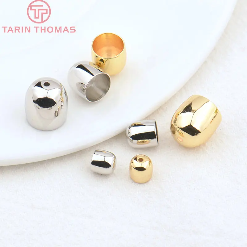 (3487)12PCS 6MM 8MM 10MM 11MM 24K Gold Farbe Messing Bead Caps Charms stecker Hohe Qualität Diy Schmuck Erkenntnisse Zubehör – Detail 2