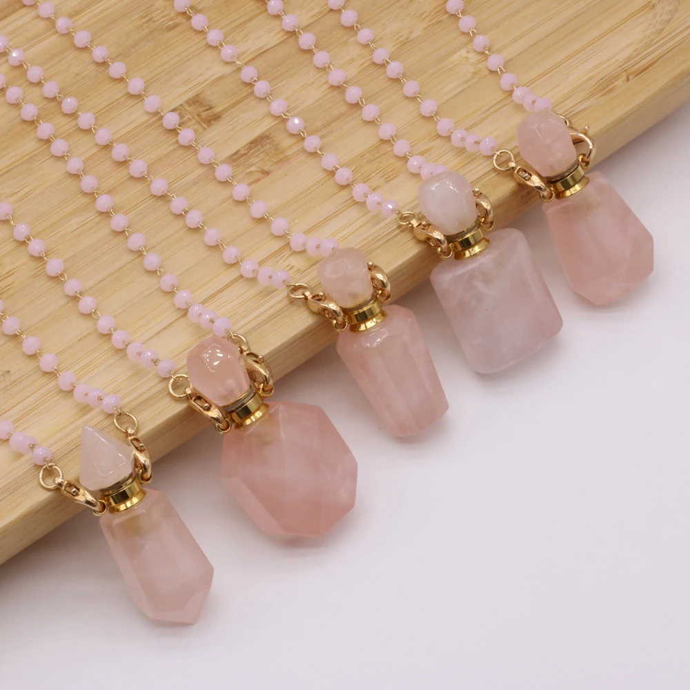 Лидер продаж Натуральный Полудрагоценный камень пудра кристалл флакон для духов