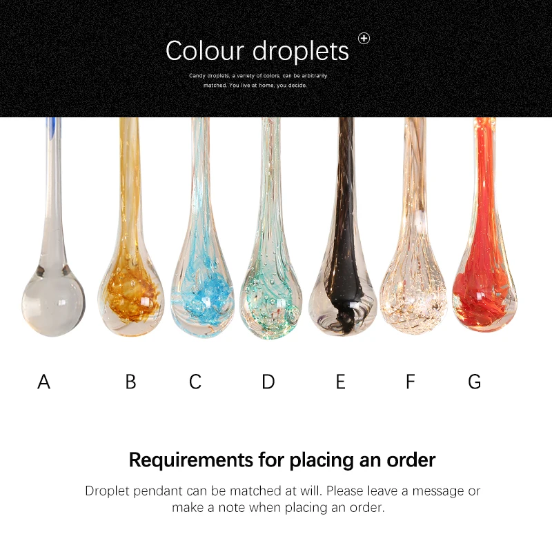 New light luxury French color water drop chandelier American villa creative post-modern all copper branch living room lamp