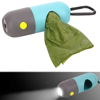 

Pet Dog Poop Bags Dispenser LED light Waste Bag Dispenser Fits For Pet Leash dog Degradable Poop Bags Set Cleaning Supplies