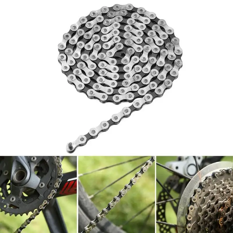 

MTB Mountain Bike 116 Links Bicycle Chain Wide Scope of Application Long Service Life Durable Use Stretch 18 Speed Chain